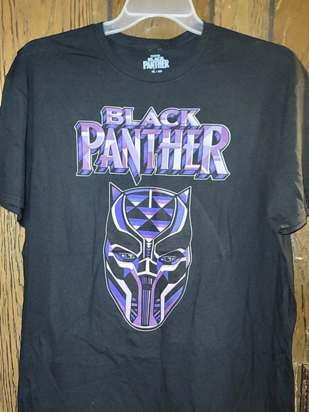 Marvel Black Panther Geometric Mask T-Shirt Geometric Mask Graphic Tee in Black